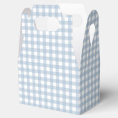 Minimalistisch Blue Gingham Kariert Pattern Geschenkschachtel (Geöffnet)