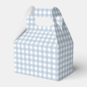Minimalistisch Blue Gingham Kariert Pattern Geschenkschachtel (Vorderseite)