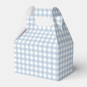 Minimalistisch Blue Gingham Kariert Pattern Geschenkschachtel