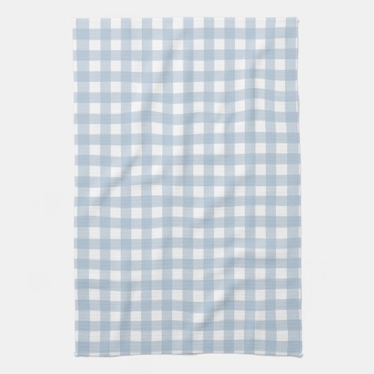Minimalistisch Blue Gingham Kariert Pattern Geschirrtuch (Vertikal)