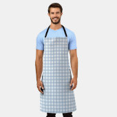 Minimalistisch Blue Gingham Kariert Pattern Schürze (Getragen)