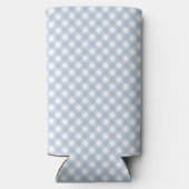 Minimalistisch Blue Gingham Kariert Pattern Selters Dosenkühler (Rückseite)