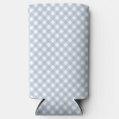 Minimalistisch Blue Gingham Kariert Pattern Selters Dosenkühler (Vorderseite)