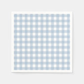 Minimalistisch Blue Gingham Kariert Pattern Serviette (Vorderseite)