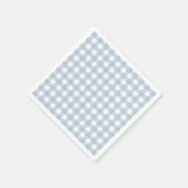 Minimalistisch Blue Gingham Kariert Pattern Serviette (Ecke)