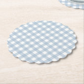 Minimalistisch Blue Gingham Kariert Pattern Untersetzer (angewinkelt)