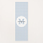 Minimalistisch Blue Gingham Kariertes Muster Perso Yogamatte (Vorderseite)