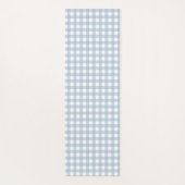 Minimalistisch Blue Gingham Kariertes Muster Perso Yogamatte (Rückseite)