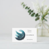 Minimalistisch Blue Glam Eye Shadow Visitenkarte (Stehend Vorderseite)