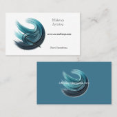 Minimalistisch Blue Glam Eye Shadow Visitenkarte (Vorne/Hinten)