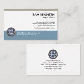 Minimalistisch Blue Gray Column Geschäftsführer Visitenkarte (Vorne/Hinten)