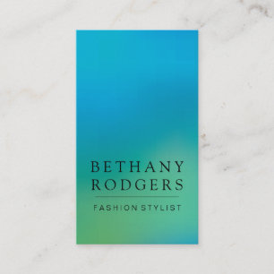Minimalistisch Blue Green Blende Visitenkarte