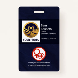 Minimalistisch Blue Grunge Foto Vorlage Gesundheit Ausweis