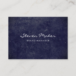 Minimalistisch Blue Grunge Visitenkarte