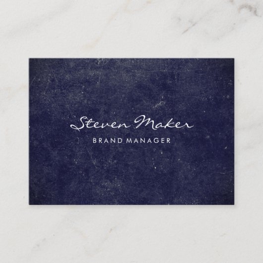 Minimalistisch Blue Grunge Visitenkarte (Vorderseite)