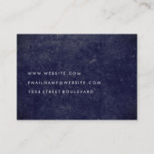 Minimalistisch Blue Grunge Visitenkarte (Rückseite)