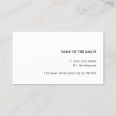 Minimalistisch Blue Imitate Gold Scissour Haare St Visitenkarte (Rückseite)