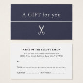 Minimalistisch Blue Imitats Silver Line-Schere Ges (Vorne & Hinten)