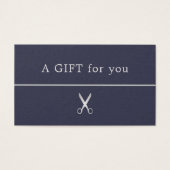 Minimalistisch Blue Imitats Silver Line-Schere Ges (Vorderseite)