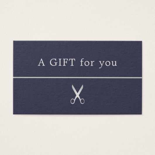 Minimalistisch Blue Imitats Silver Line-Schere Ges (Vorderseite)