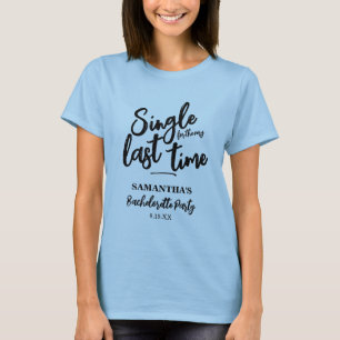 Minimalistisch Blue Junggeselinnen-Abschied T - Sh T-Shirt
