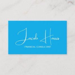 Minimalistisch Blue Light QR Code Business Cards Visitenkarte