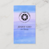 Minimalistisch Blue Lila Painting ADD CUSTOM LOGO Visitenkarte (Vorderseite)