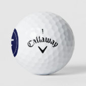 Minimalistisch Blue Monogram Movie Name Golf Balls Golfball (Logo)