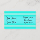 Minimalistisch Blue Neon von Kenneth Yoncich Visitenkarte (Rückseite)