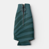 Minimalistisch Blue Palm Leaf Bachelorette Flasche Flaschenkühler (Rückseite)