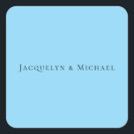 Minimalistisch Blue Schlicht Elegante Claasical Na Quadratischer Aufkleber<br><div class="desc">Dieser schlichte Stil ist alles. Einfach,  aber wirklich eine berufliche schöne Aussage.</div>