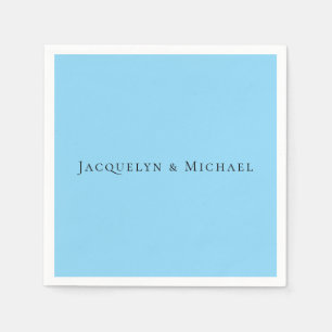 Minimalistisch Blue Schlicht Elegante Claasical Na Serviette