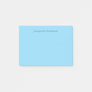 Minimalistisch Blue Schlicht Elegante Moderner Nam Post-it Klebezettel