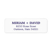 Minimalistisch Blue Serienname + Rücksendeadresse (Vorne)