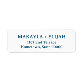 Minimalistisch Blue Serienname und Rücksendeadress