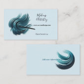 Minimalistisch Blue Shades Eye Shadow Visitenkarte (Vorne/Hinten)