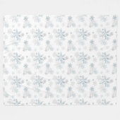 Minimalistisch Blue Silver Grau Winter Wonderland Fleecedecke (Vorderseite (Horizontal))