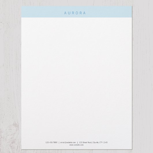 Minimalistisch Blue Two-Tone Briefbogen