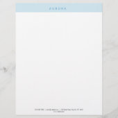 Minimalistisch Blue Two-Tone Briefbogen (Vorderseite)