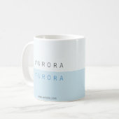 Minimalistisch Blue Two-Tone Kaffeetasse (Vorderseite Links)