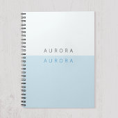 Minimalistisch Blue Two-Tone Notizblock