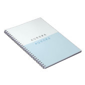 Minimalistisch Blue Two-Tone Notizblock (Rechte Seite)