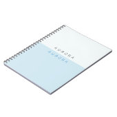 Minimalistisch Blue Two-Tone Notizblock (Linke Seite)