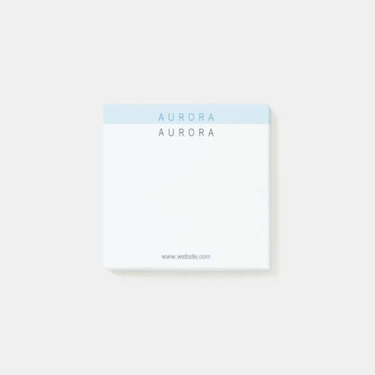 Minimalistisch Blue Two-Tone Post-it Klebezettel (Vorderseite)