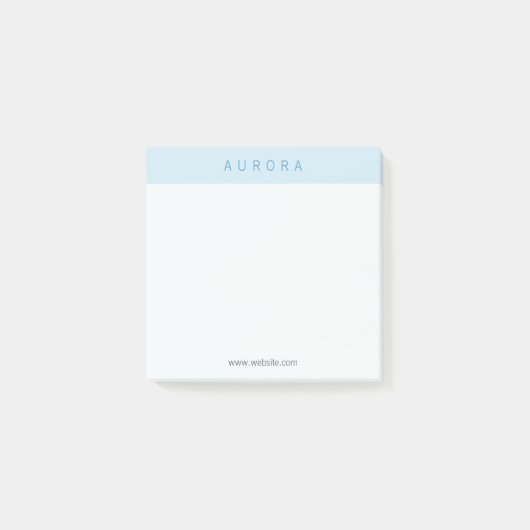 Minimalistisch Blue Two-Tone Post-it Klebezettel (Vorderseite)