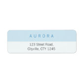 Minimalistisch Blue Two-Tone-Visitenkarte (Vorne)