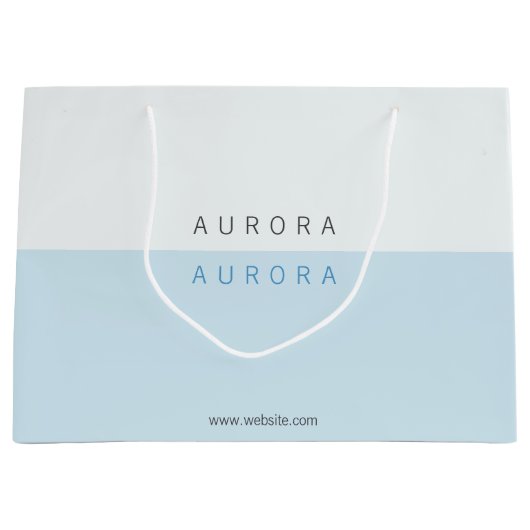 Minimalistisch Blue Two-Tone-Visitenkarte Große Geschenktüte (Vorderseite)