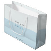 Minimalistisch Blue Two-Tone-Visitenkarte Große Geschenktüte (Vorderseite Schrägansicht)