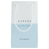 Minimalistisch Blue Two-Tone-Visitenkarte Kleine Geschenktüte (Vorderseite)