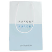 Minimalistisch Blue Two-Tone-Visitenkarte Mittlere Geschenktüte (Vorderseite)